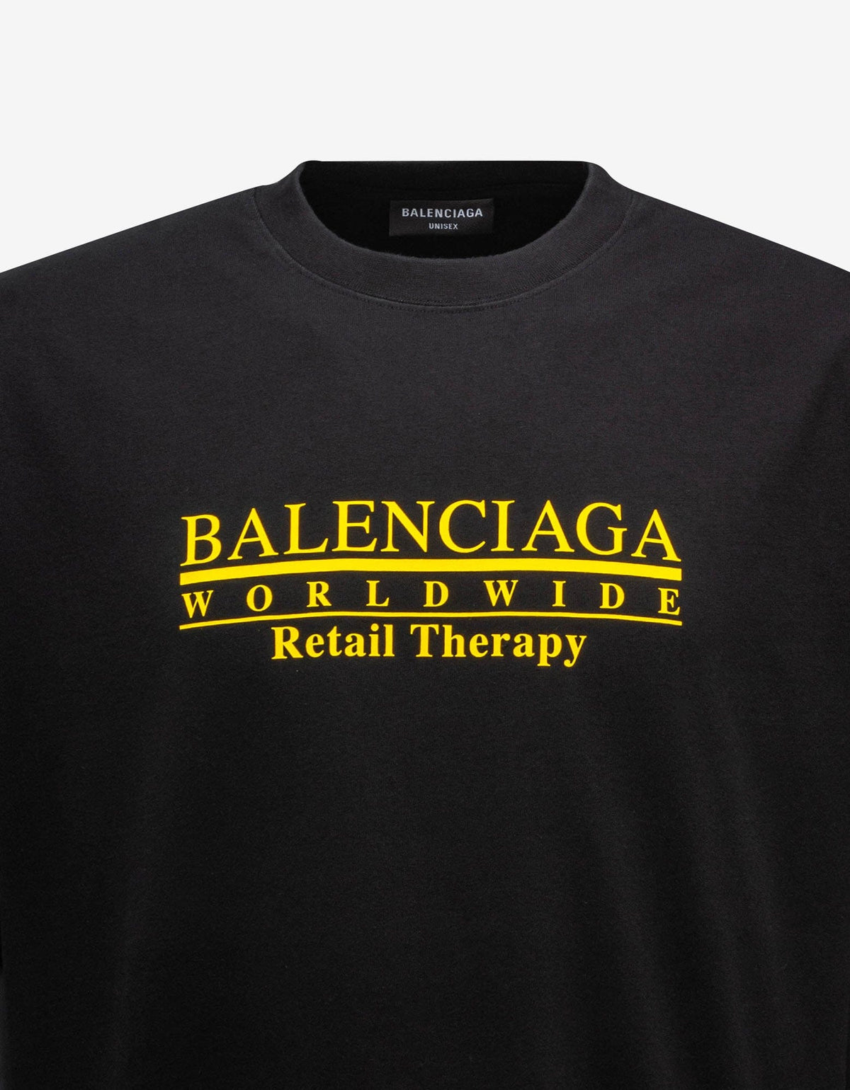 Balenciaga Black Worldwide Retail Therapy T-Shirt