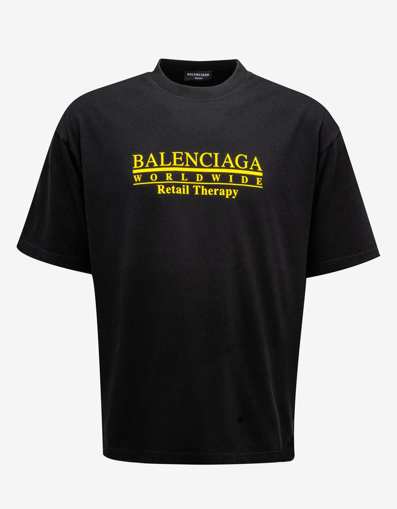 Balenciaga Black Worldwide Retail Therapy T-Shirt