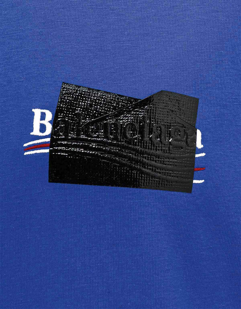 Balenciaga Blue Gaffer Logo Large T-Shirt
