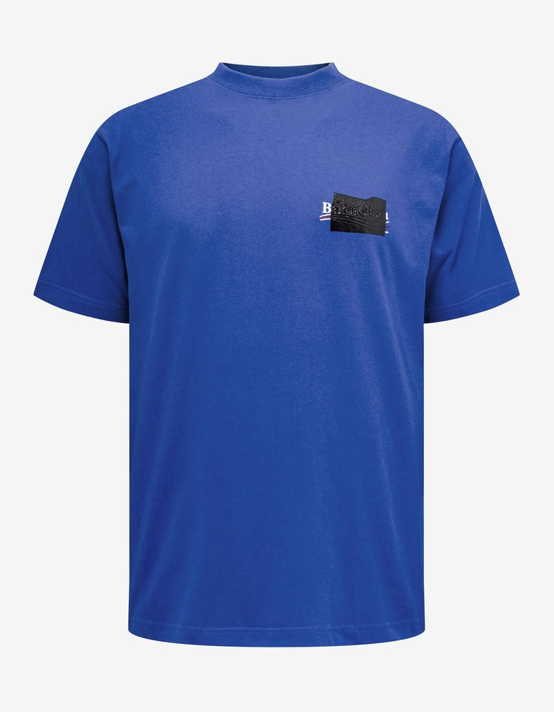 Balenciaga Blue Gaffer Logo Large T-Shirt