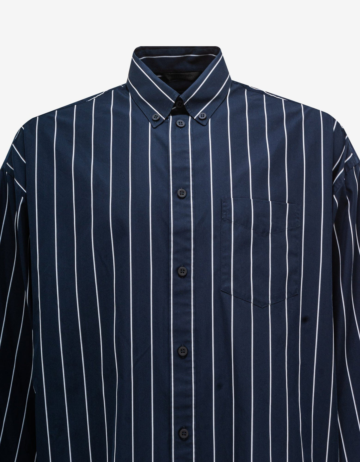 Balenciaga Blue Stripe Oversized Shirt