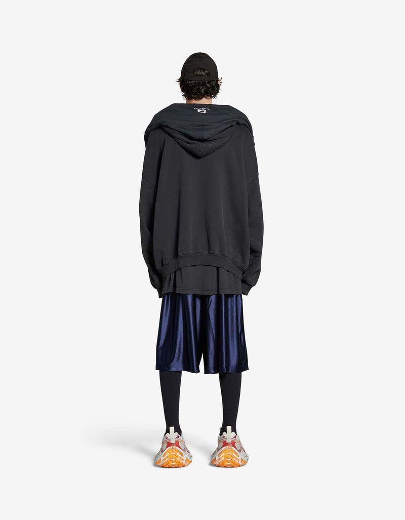 Balenciaga Blue Unity Sports Icon Incognito Zip-Up Hoodie