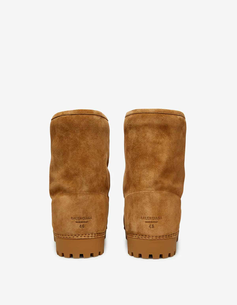 Balenciaga Brown Alaska Fur Low Boots