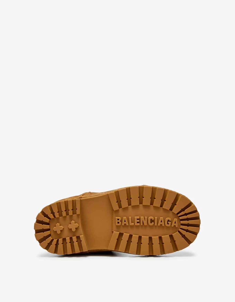 Balenciaga Brown Alaska Fur Low Boots