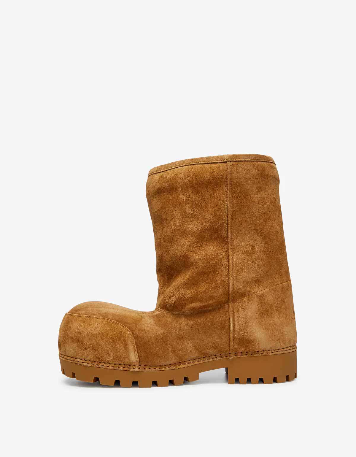 Balenciaga Brown Alaska Fur Low Boots