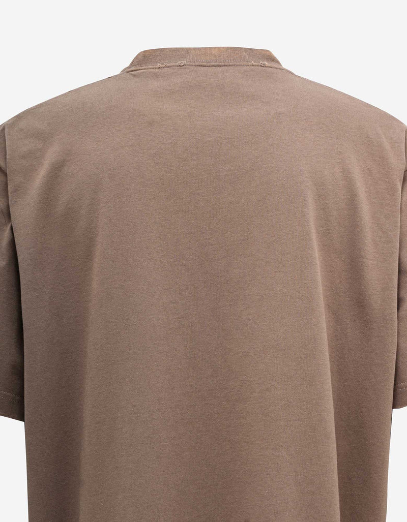 Balenciaga Brown Caps Boxy T-Shirt