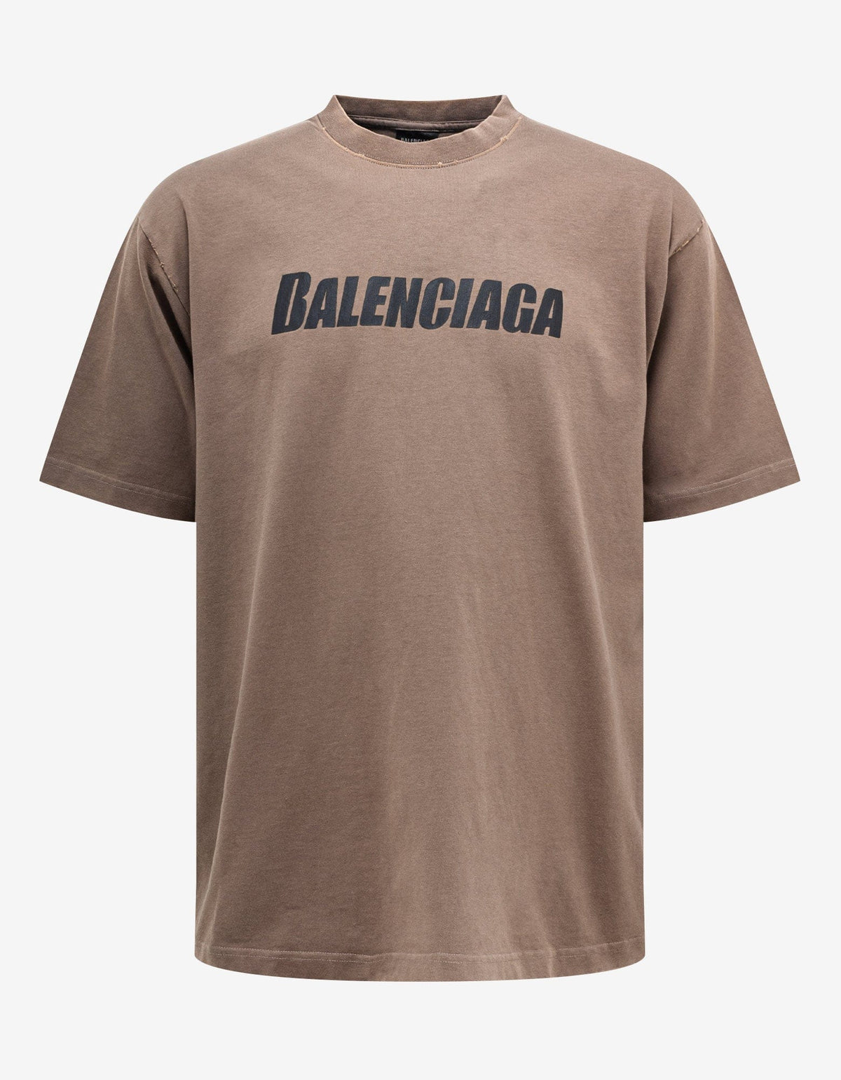 Balenciaga Brown Caps Boxy T-Shirt
