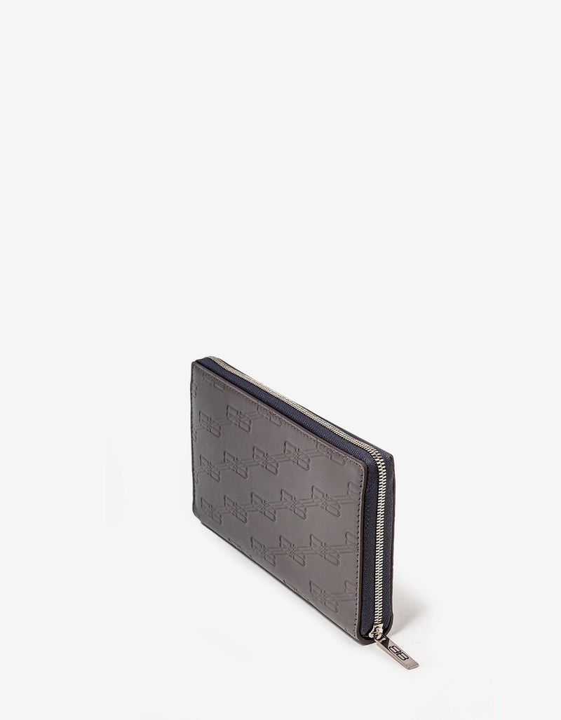 Balenciaga Dark Grey BB Monogram Continental Wallet