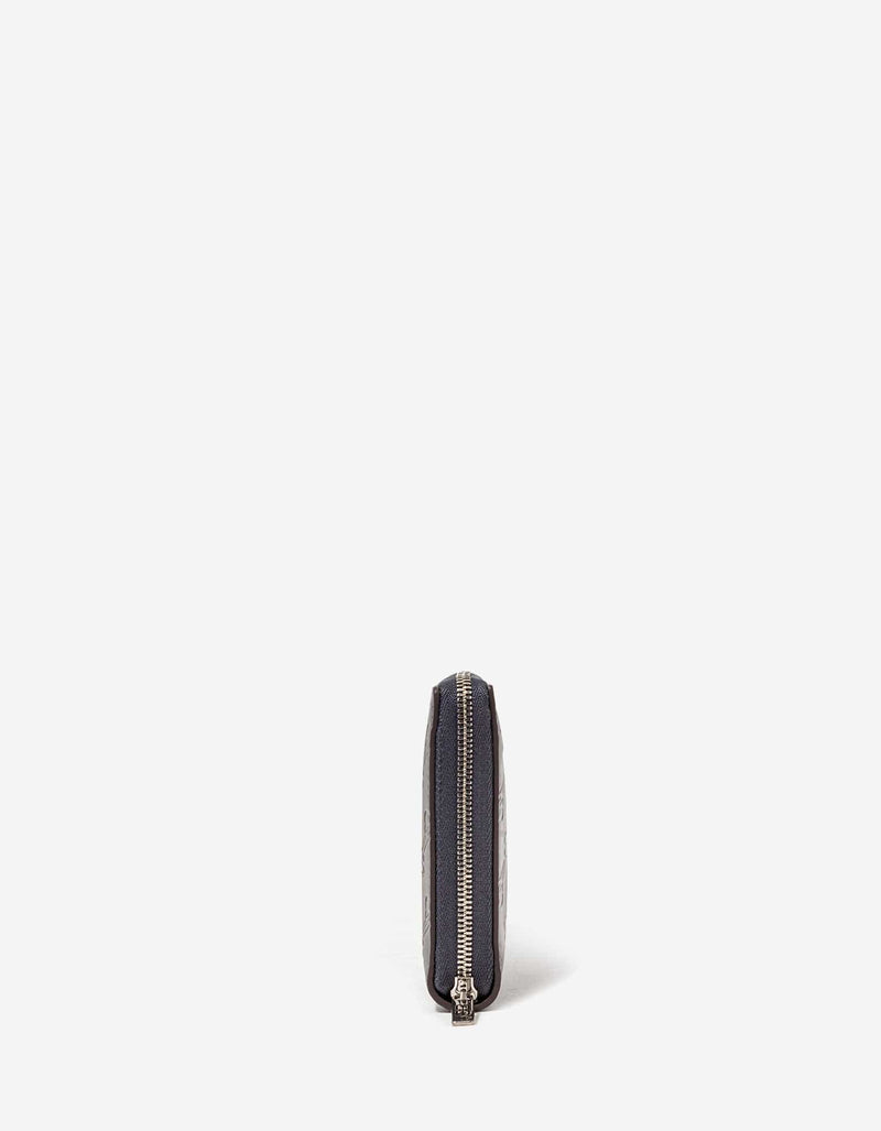 Balenciaga Dark Grey BB Monogram Continental Wallet