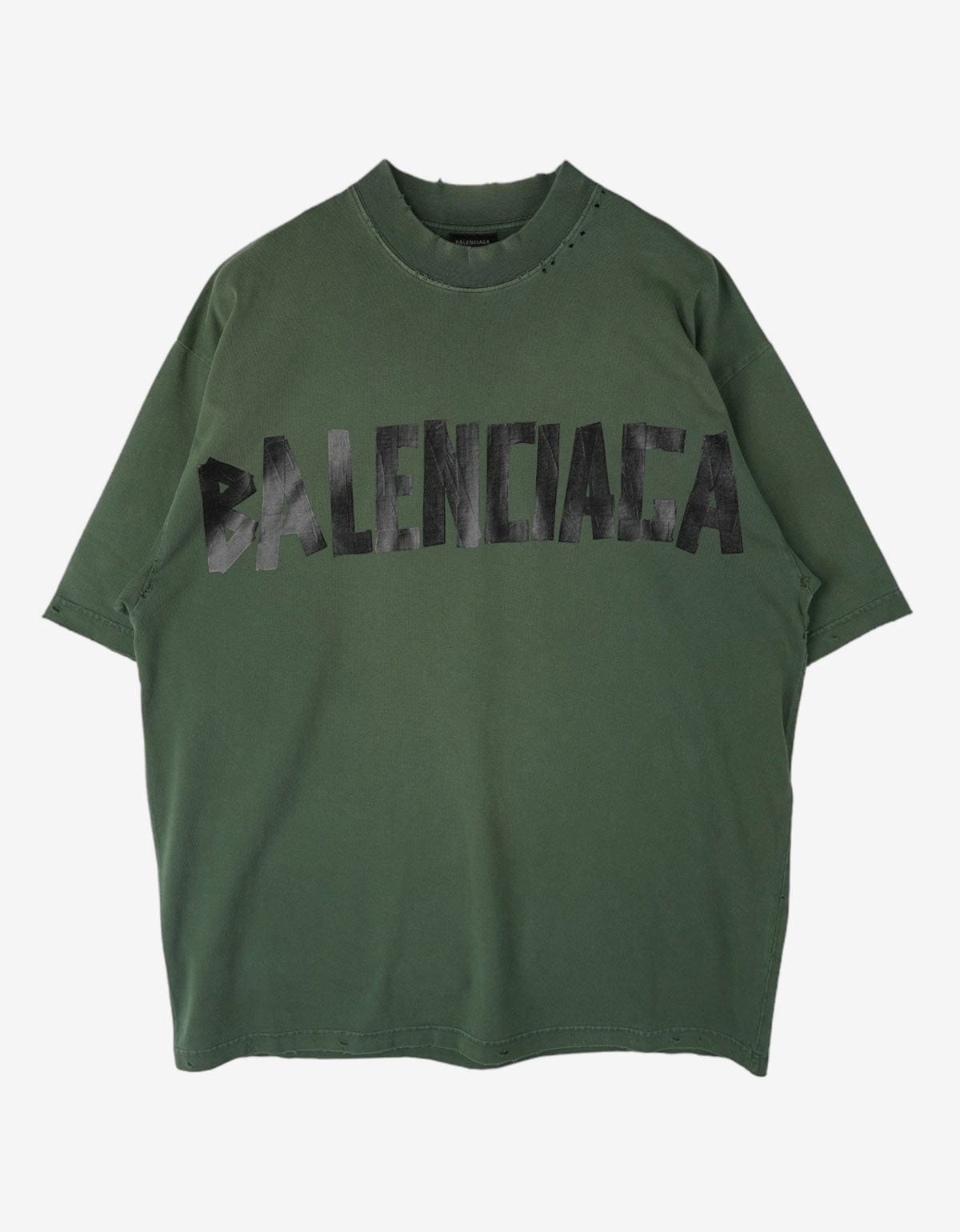 Balenciaga Green Tape Type Medium T-Shirt