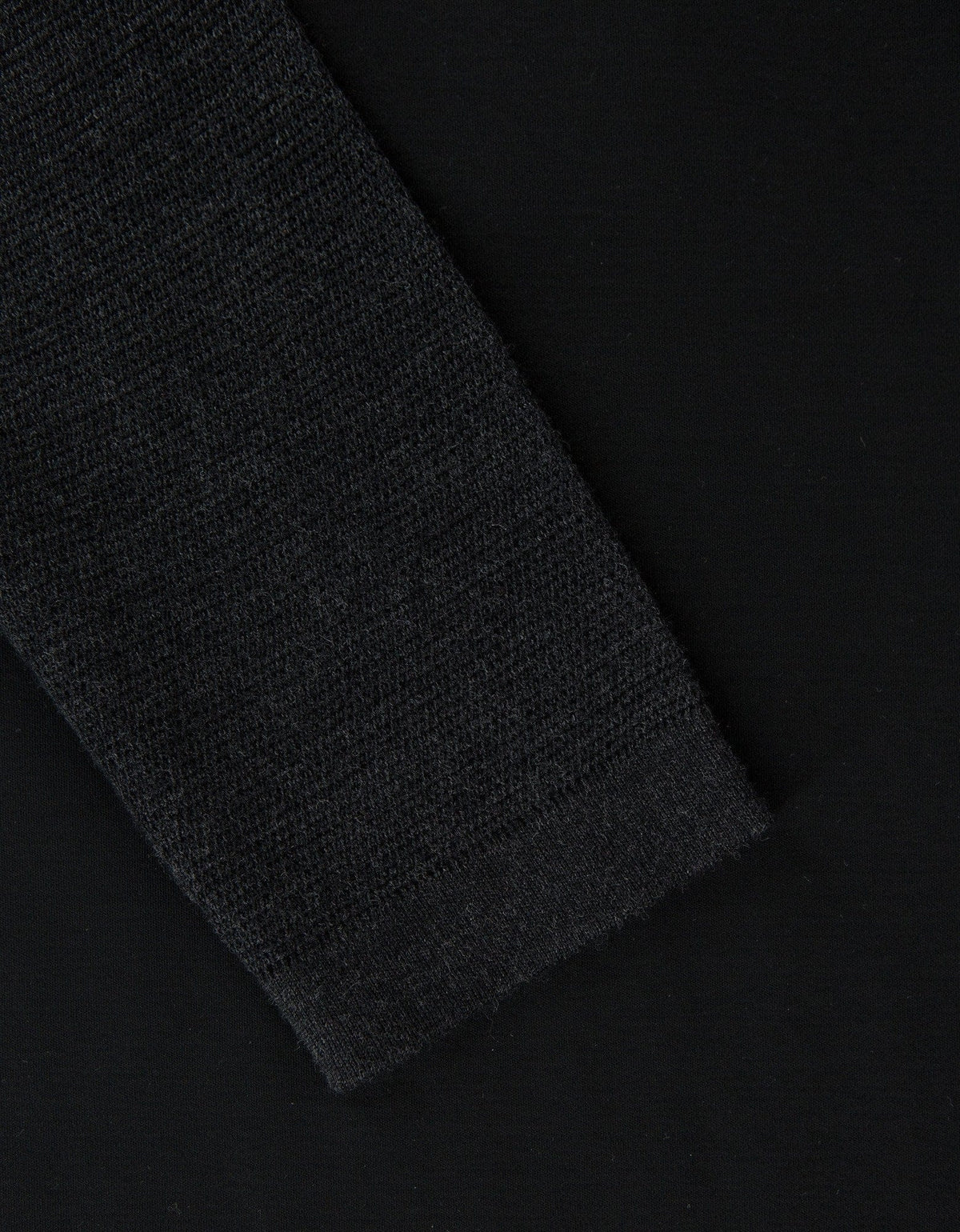 Balenciaga Grey Contrast Panel Knitted Henley Top