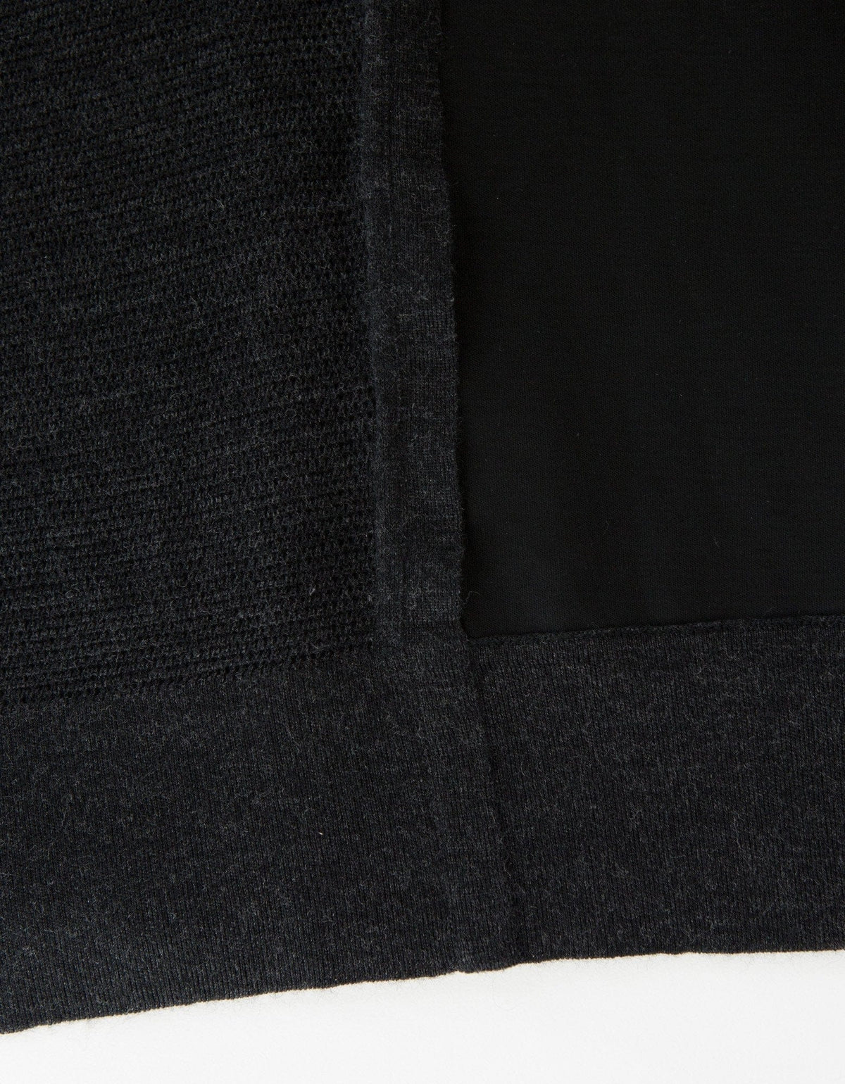 Balenciaga Grey Contrast Panel Knitted Henley Top