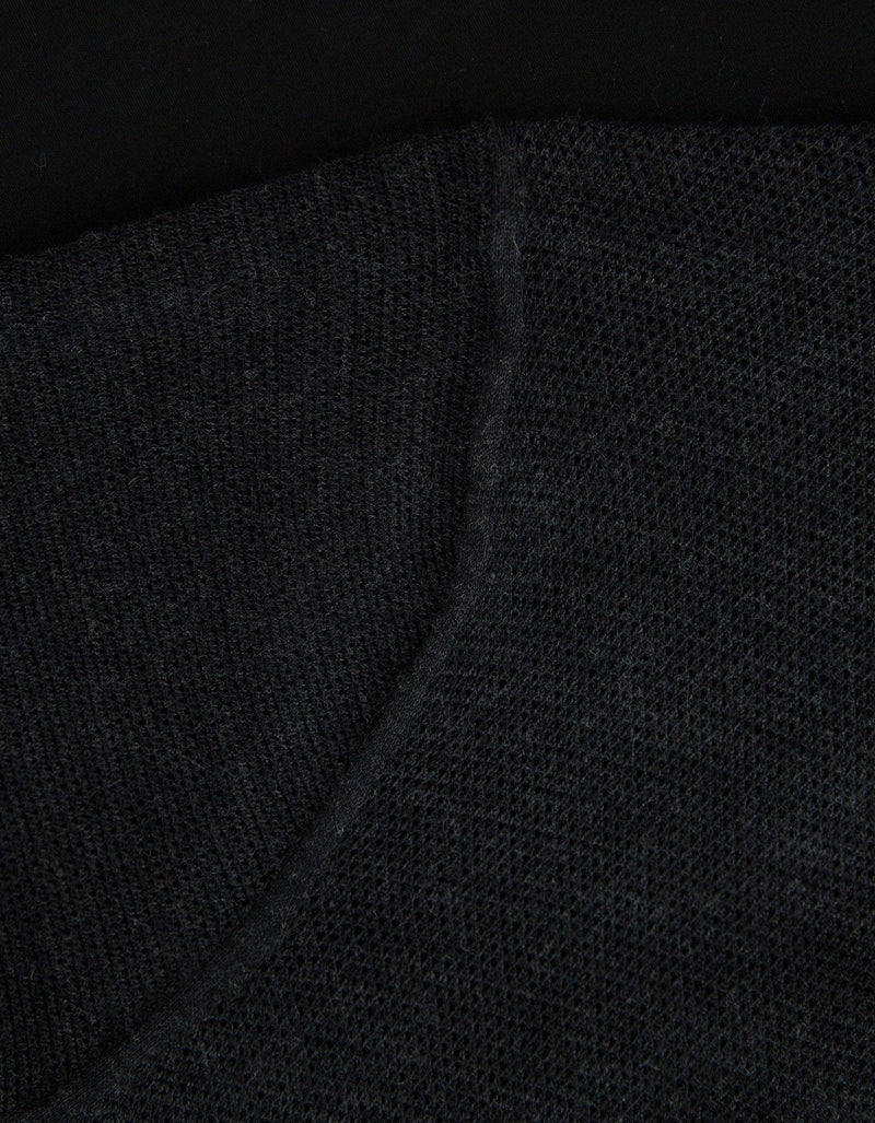 Balenciaga Grey Contrast Panel Knitted Henley Top