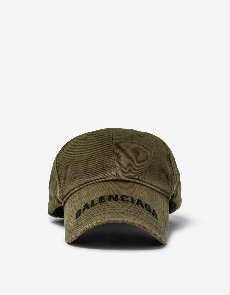 Balenciaga Khaki Logo Visor Cap