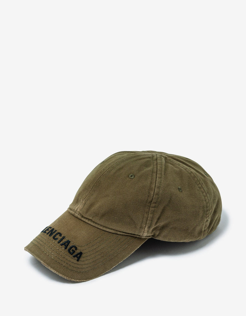 Balenciaga Khaki Logo Visor Cap