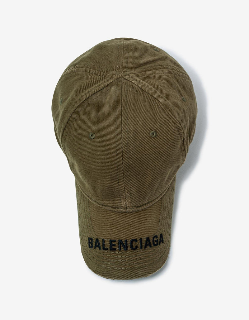 Balenciaga Khaki Logo Visor Cap