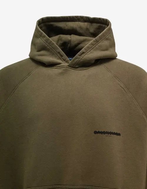 Balenciaga Khaki Strike 1917 Logo Oversized Hoodie