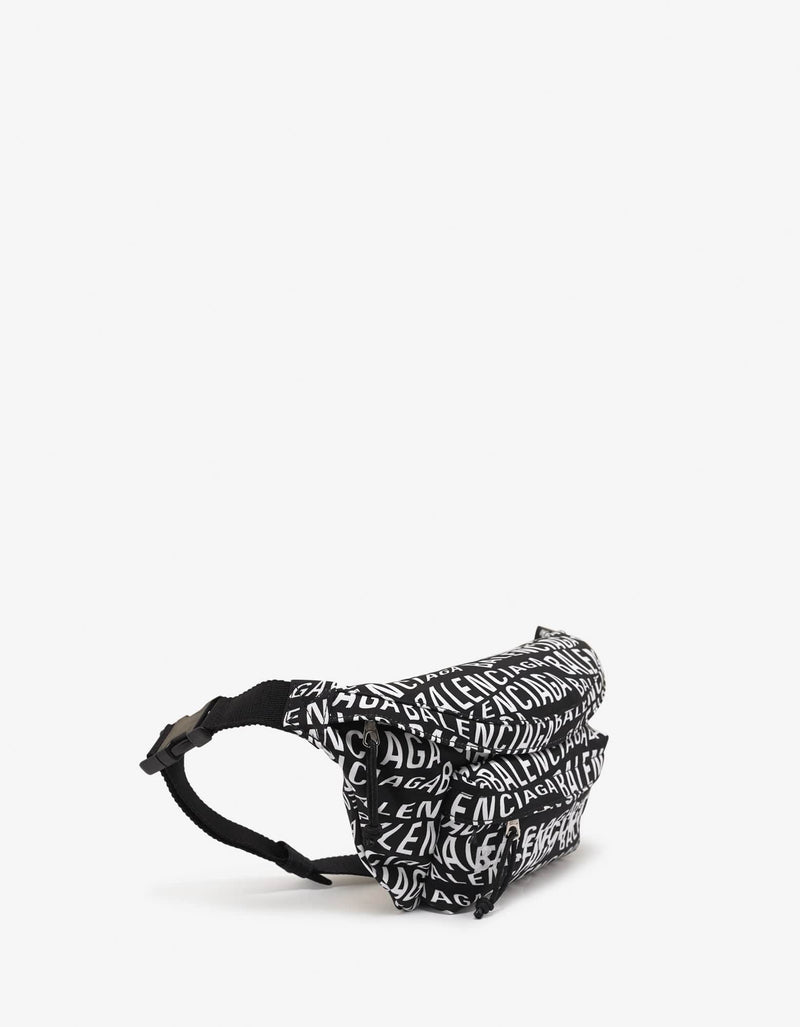 Balenciaga Logo Wave Wheel Waist Bag