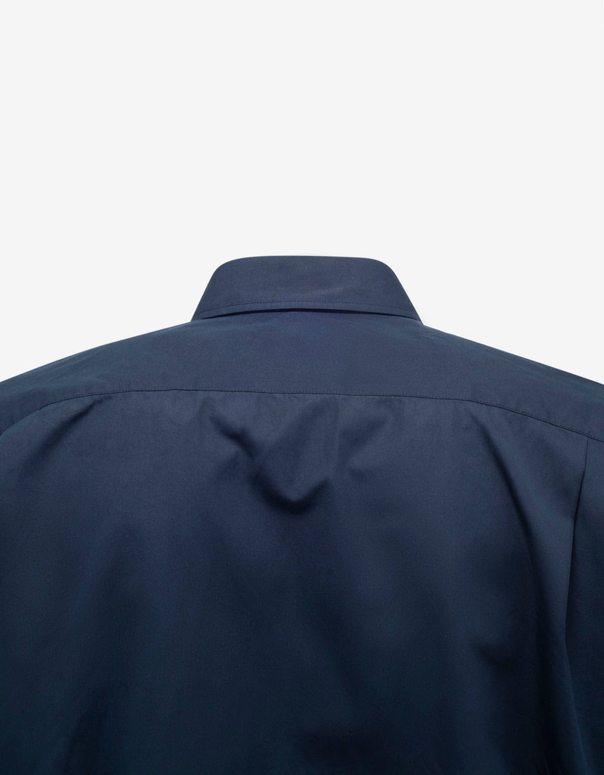Balenciaga Navy Blue Logo Embroidery Oversized Shirt