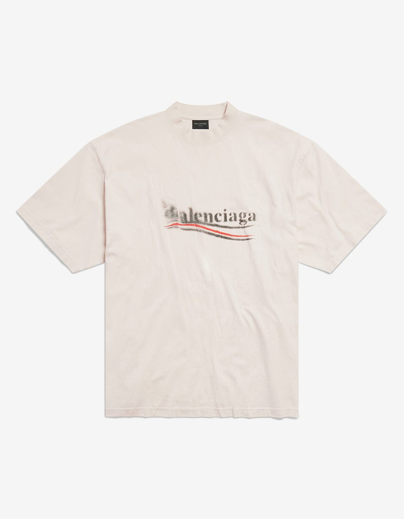 Balenciaga Off White Political Stencil Medium T-Shirt