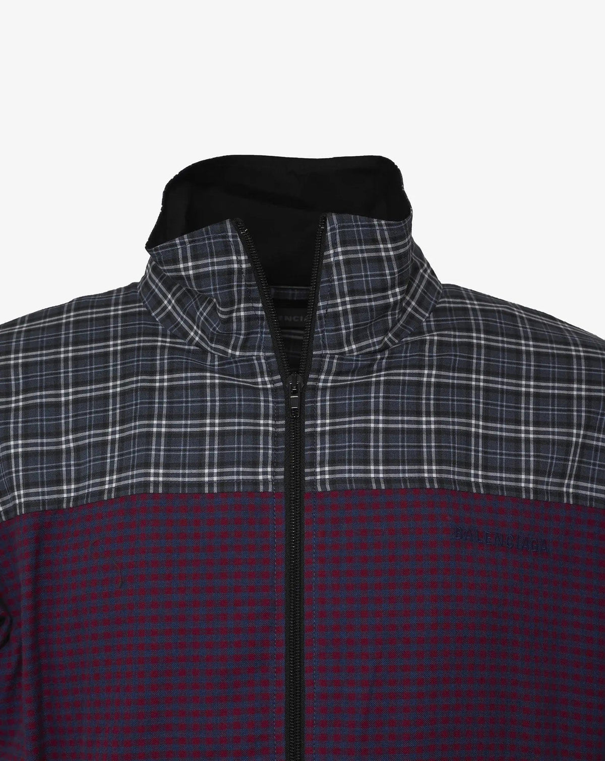 Balenciaga Poplin 80s Check Zip Sweatshirt - AW18 – Zoo Fashions Balenciaga Poplin 80s Check Zip Sweatshirt - AW18 – Zoo Fashions