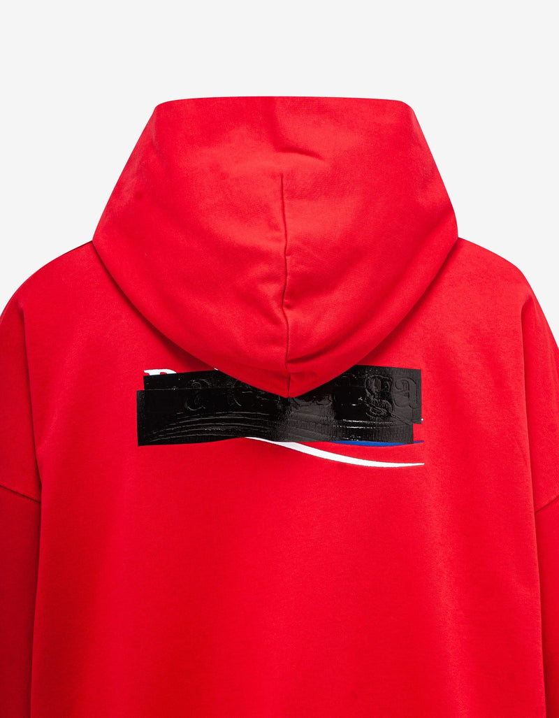 Balenciaga Red Gaffer Logo Large Hoodie