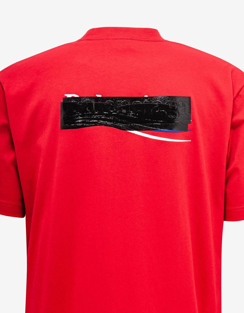 Balenciaga Red Gaffer Logo Large T-Shirt