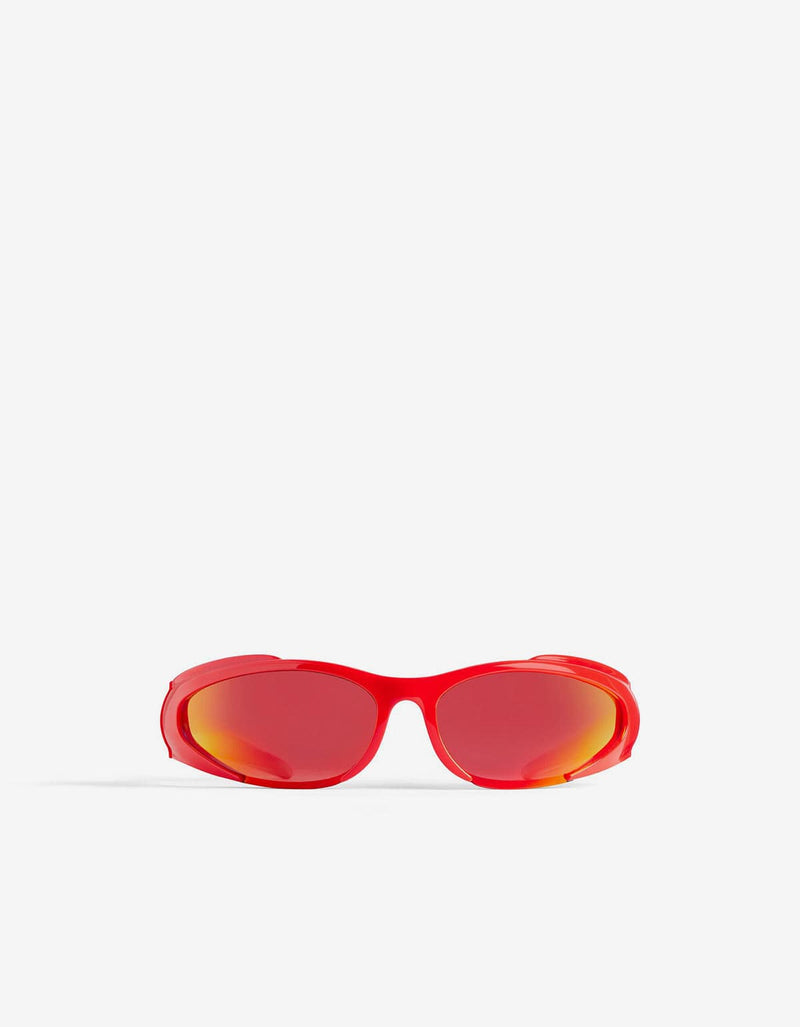 Balenciaga Red Reverse Xpander Rectangle Sunglasses