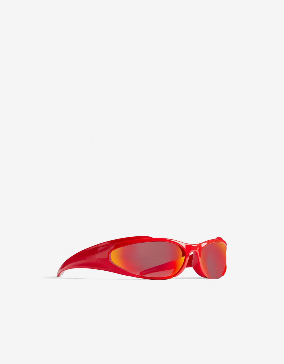 Balenciaga Red Reverse Xpander Rectangle Sunglasses