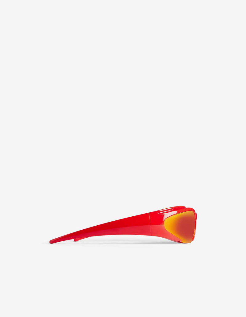 Balenciaga Red Reverse Xpander Rectangle Sunglasses