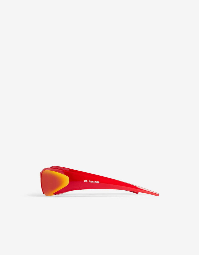 Balenciaga Red Reverse Xpander Rectangle Sunglasses