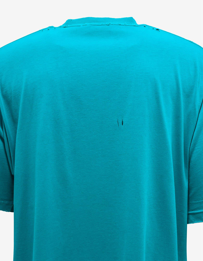 Balenciaga Turquoise BB Pixel Boxy T-Shirt