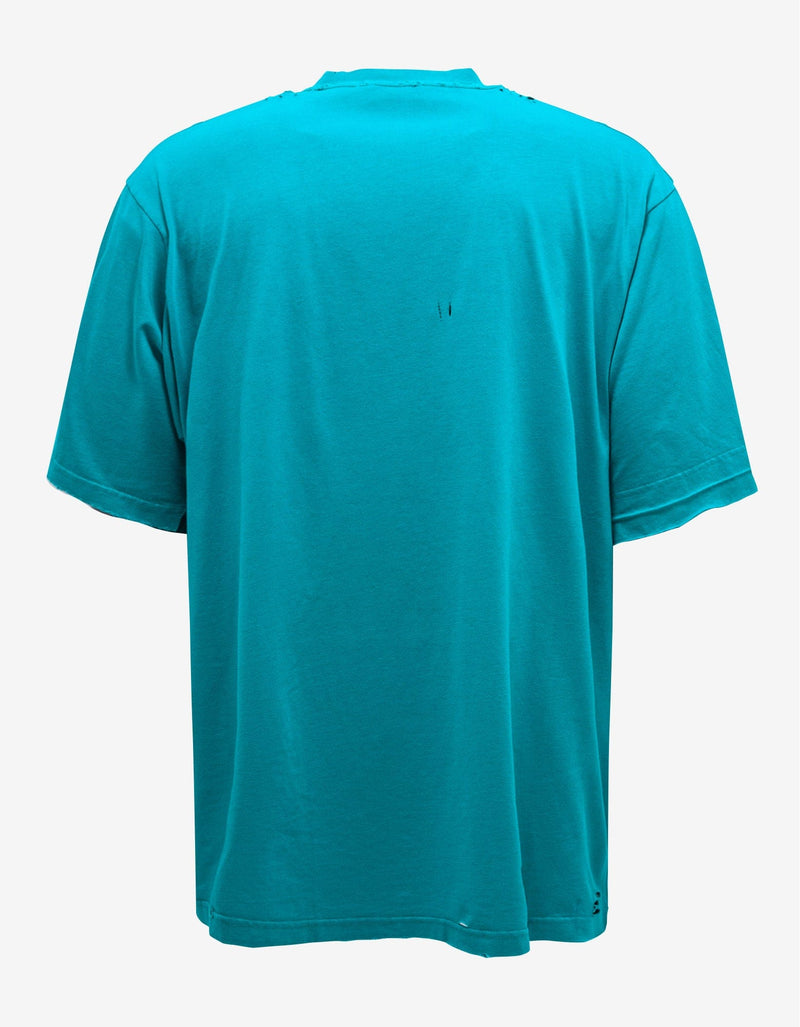 Balenciaga Turquoise BB Pixel Boxy T-Shirt