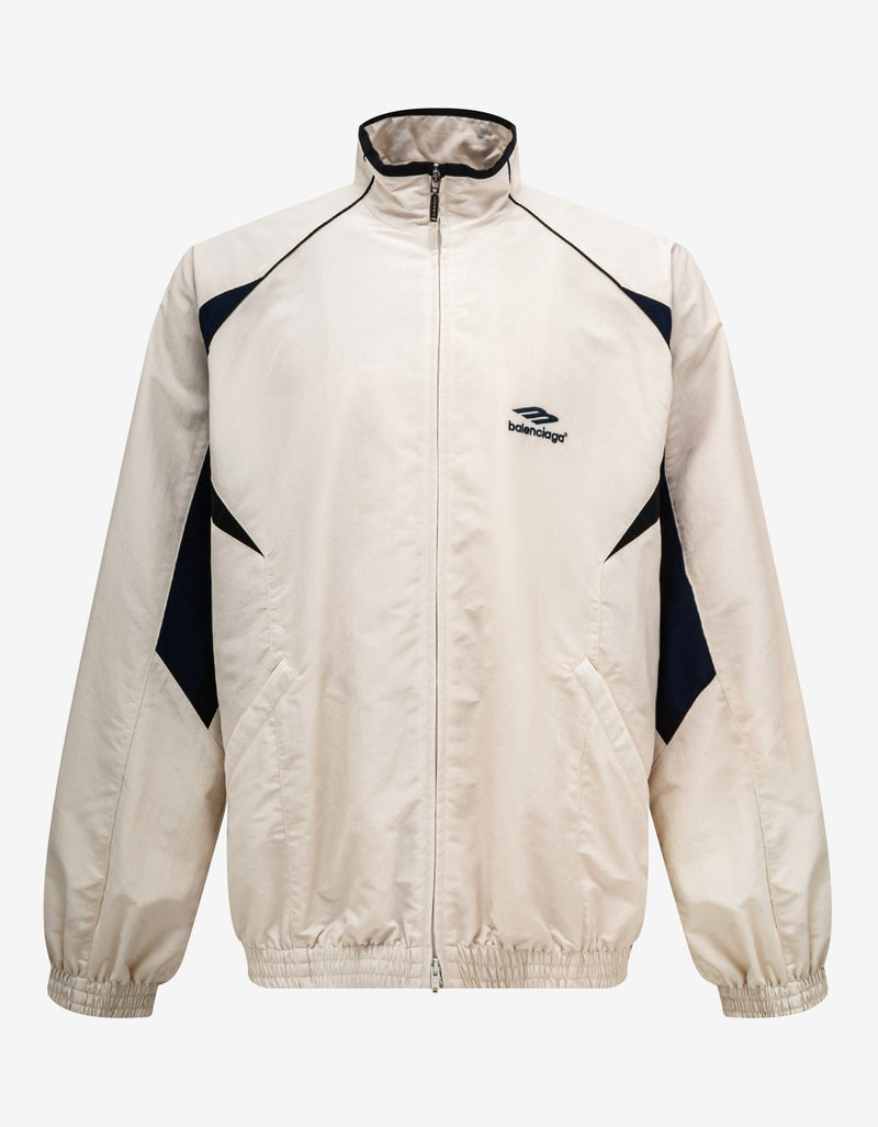 Balenciaga White 3B Sports Icon Medium Tracksuit Jacket