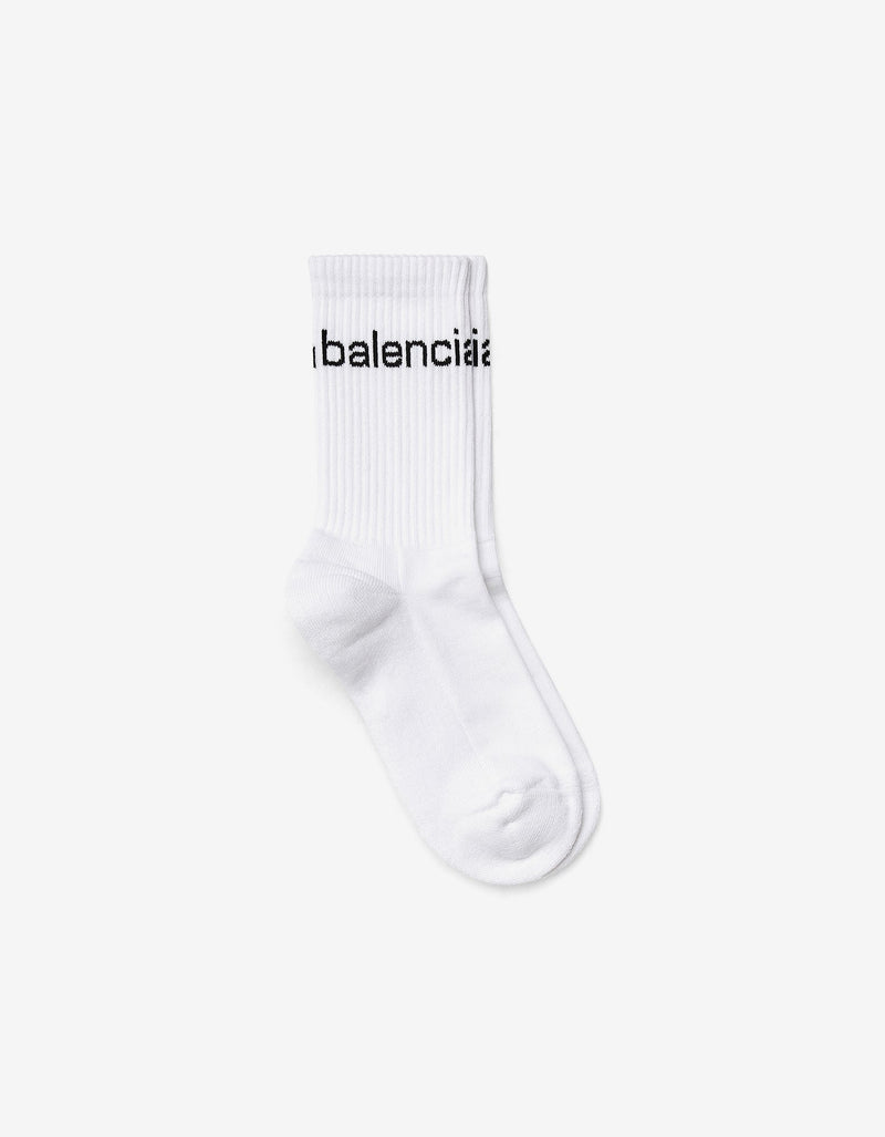 Balenciaga White Bal.com Socks