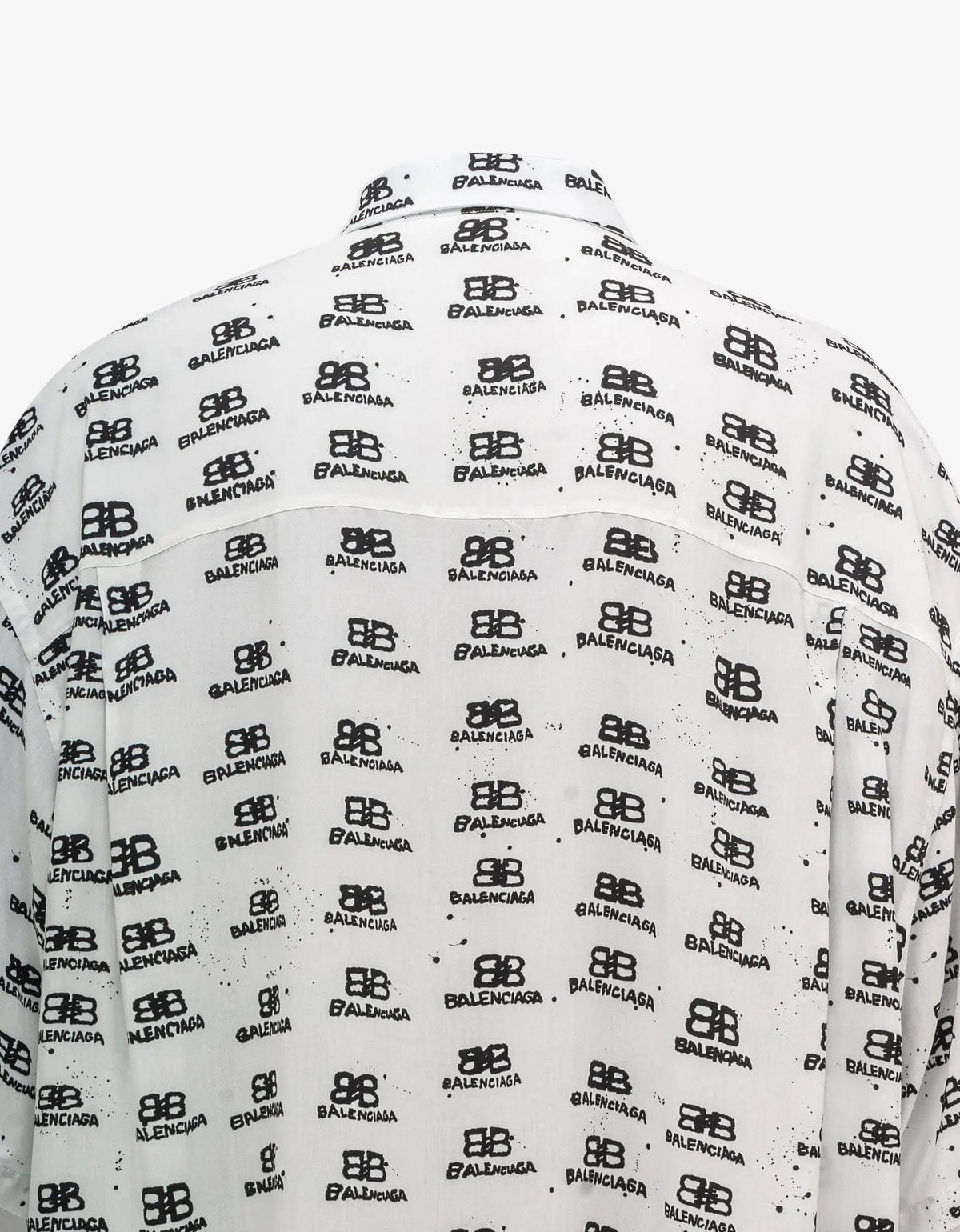 Balenciaga White BB Logo Oversized Shirt