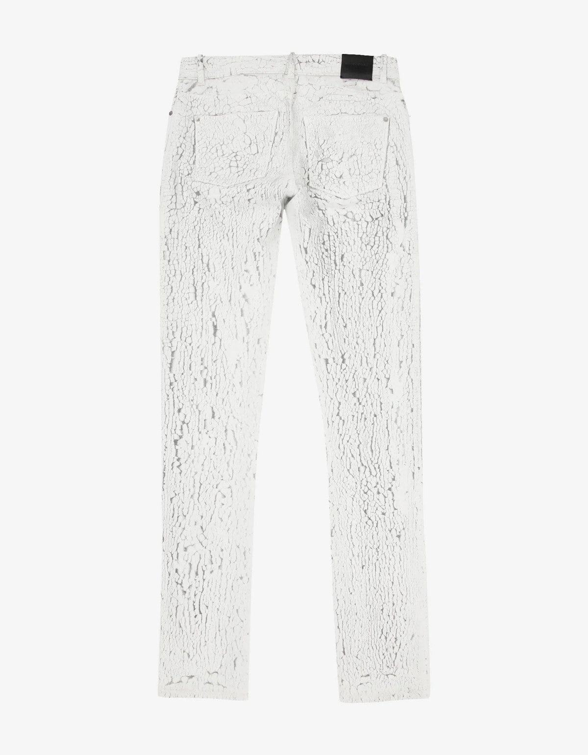 Balenciaga White Distressed Print Jeans Zoo Fashions