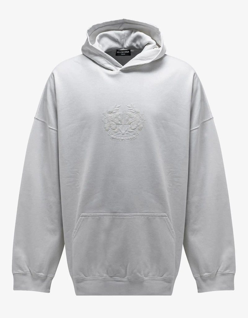 Balenciaga White GITD Lion's Laurel Boxy Hoodie – Zoo Fashions Balenciaga White GITD Lion's Laurel Boxy Hoodie – Zoo Fashions