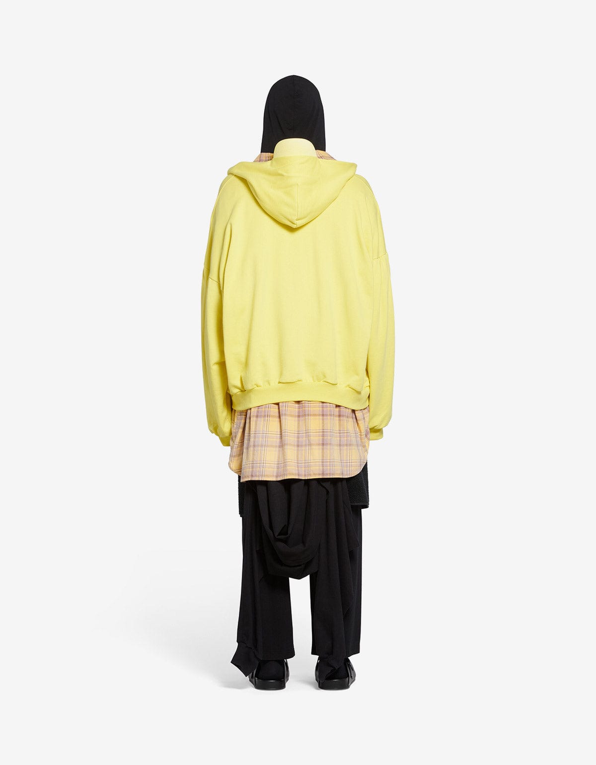 Balenciaga Yellow Unity Sports Icon Layered Hoodie – mens designer