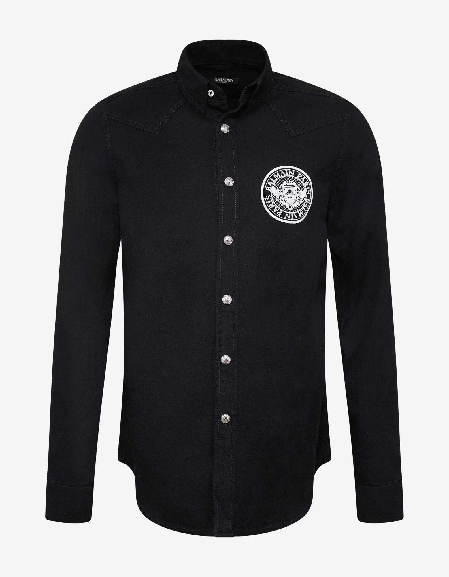 Logo Medallion Denim Shirt