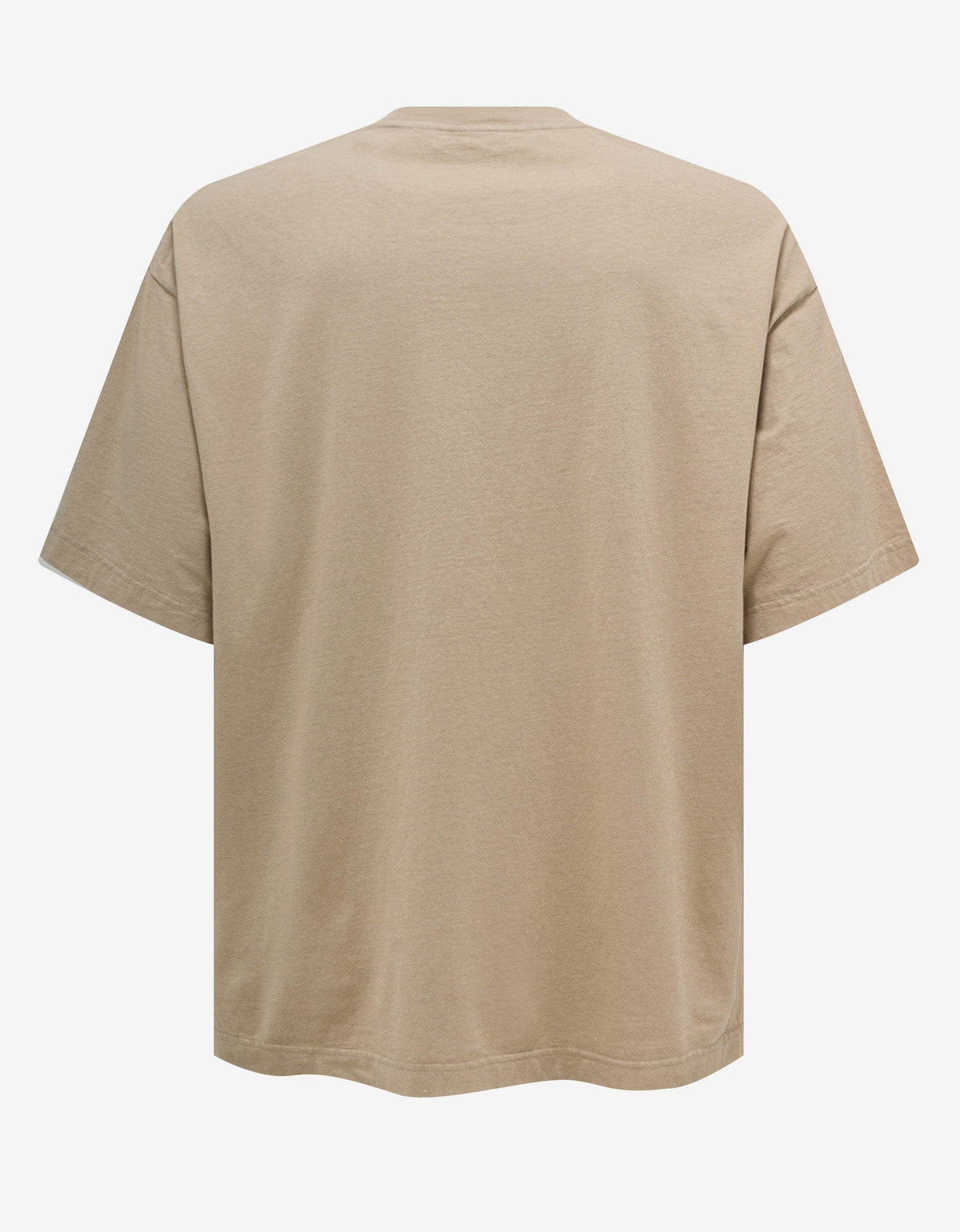 Beige Upside-Down Palm Print T-Shirt
