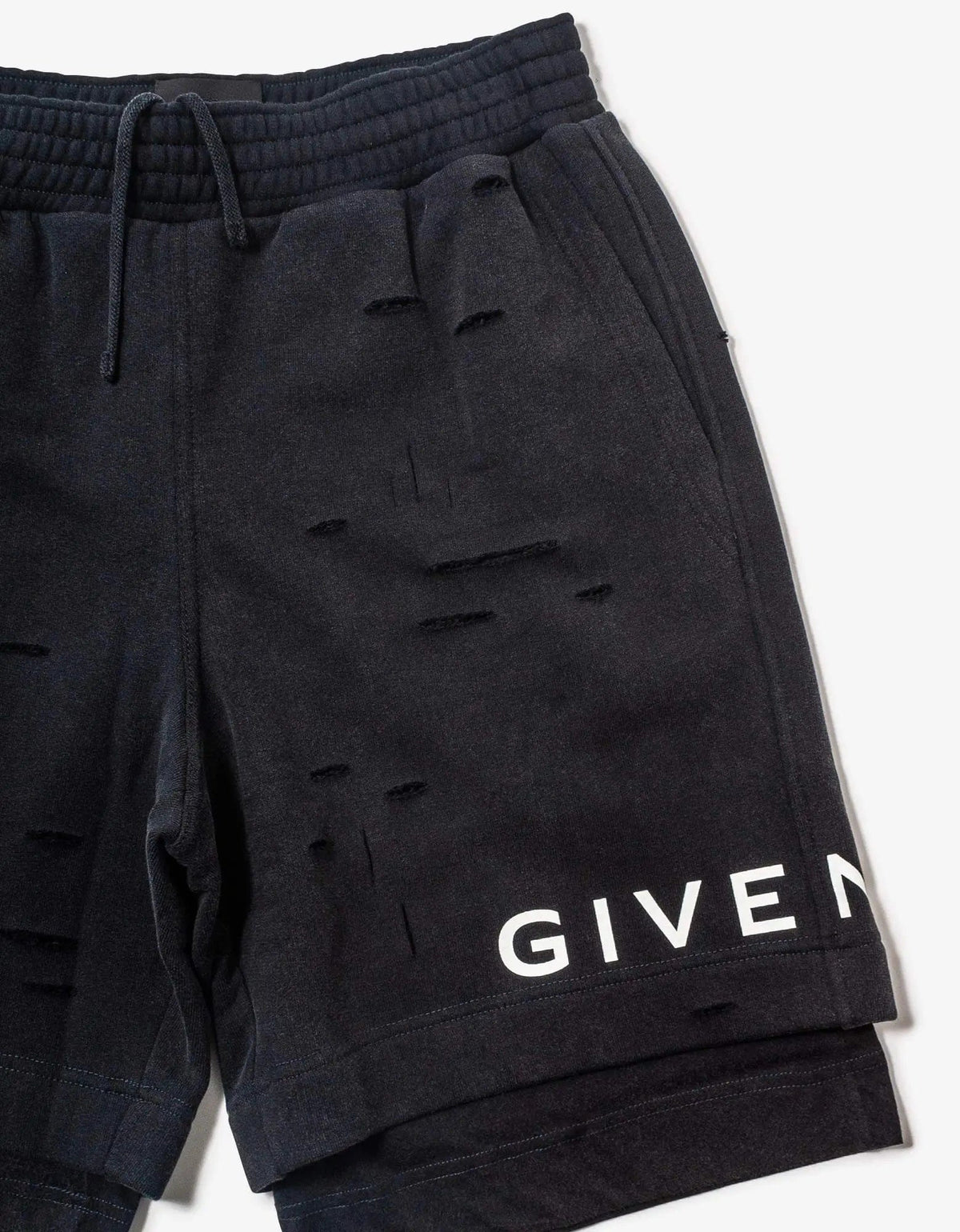 Givenchy Black Archetype Logo Destoyed Sweat Shorts – Zoo Givenchy Black Archetype Logo Destoyed Sweat Shorts – Zoo