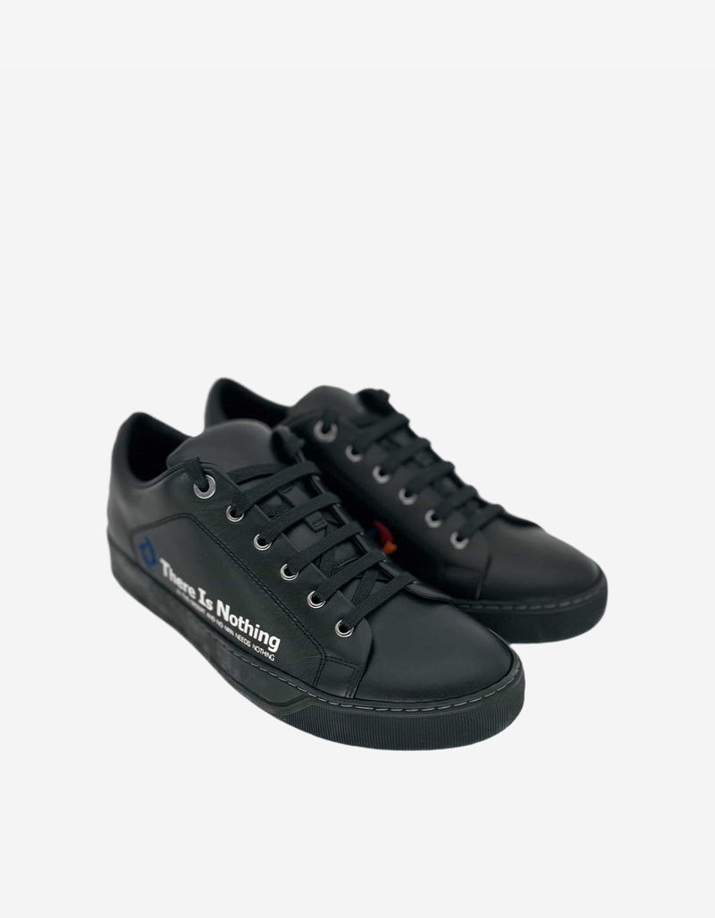 Black 'There is Nothing' Leather Trainers
