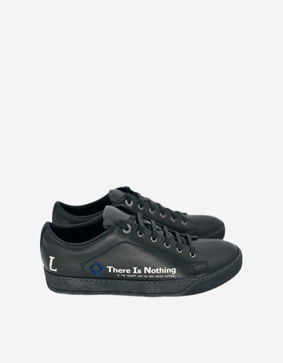 Black 'There is Nothing' Leather Trainers