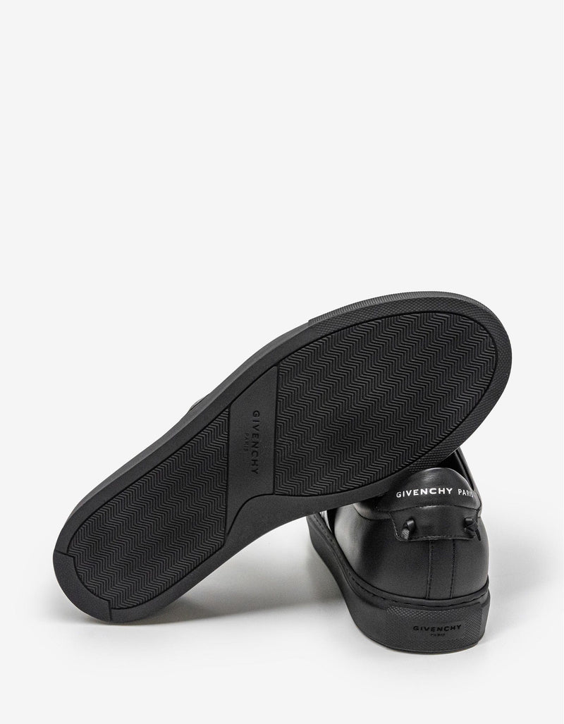 Black Urban Street Crocodile-Embossed Trainers