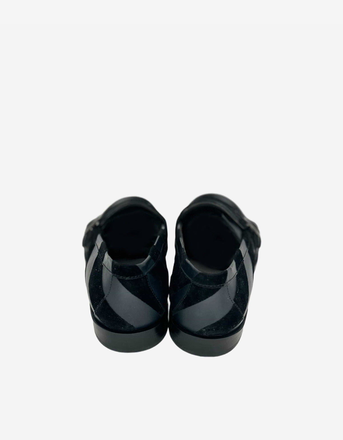 Lanvin Black Velvet Strap Buckle Leather Shoes AM5BWMBVFRC8A 10 