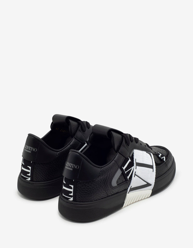 Black VL7N Trainers with Bands