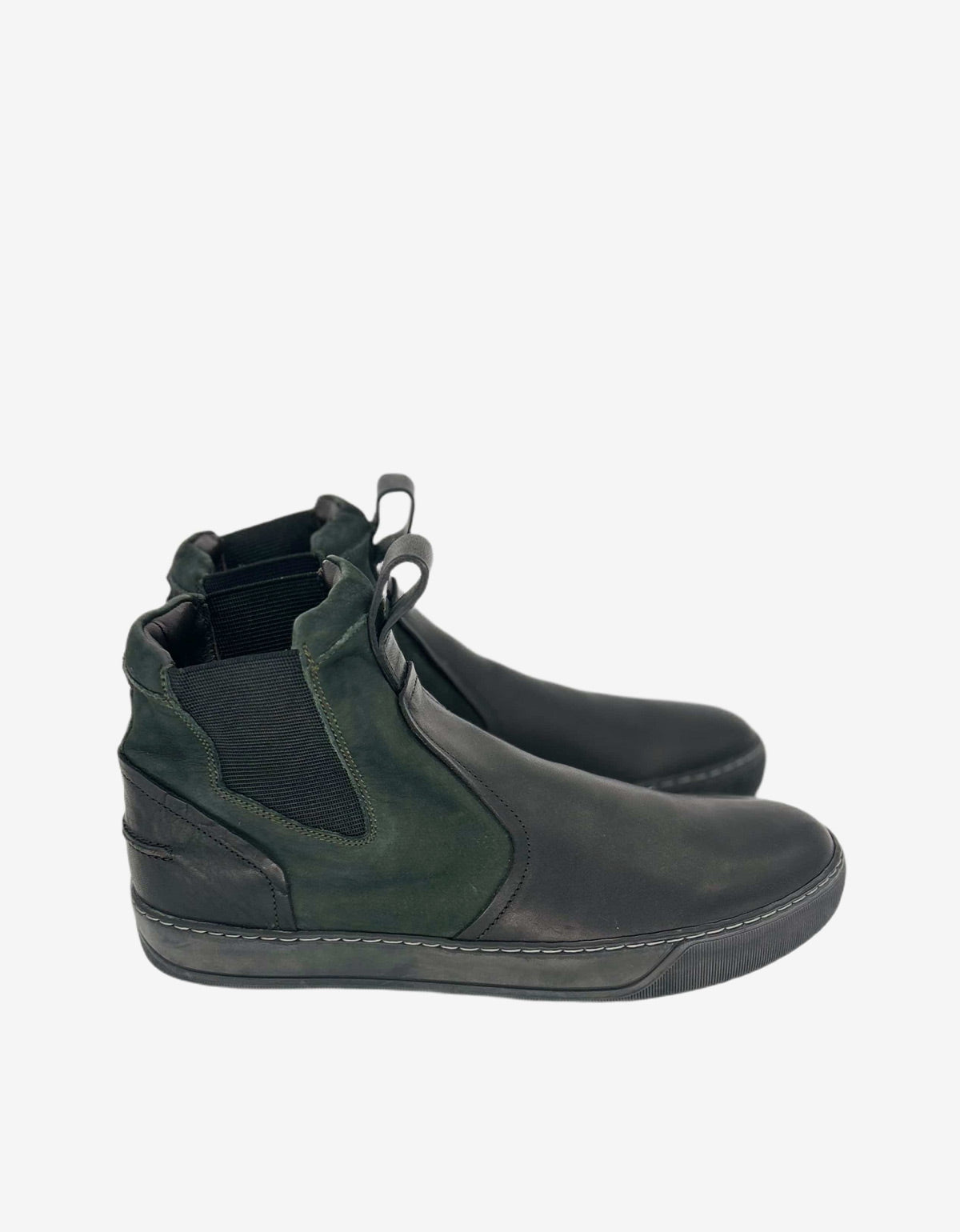 Lanvin Grey 'Chelsea Boot' Style Hi Top Trainers AM5MBCBVGC5B1 1017 GRIS