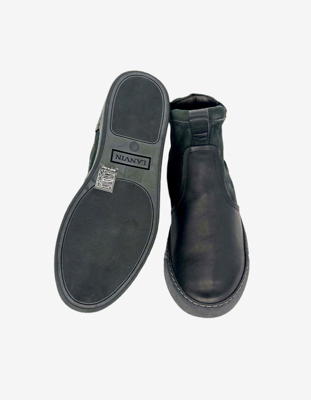 Lanvin Grey 'Chelsea Boot' Style Hi Top Trainers AM5MBCBVGC5B1 1017 GRIS