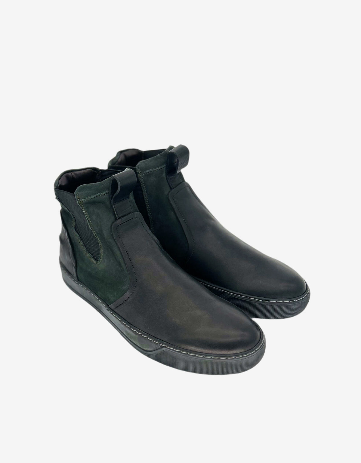 Lanvin Grey 'Chelsea Boot' Style Hi Top Trainers AM5MBCBVGC5B1 1017 GRIS